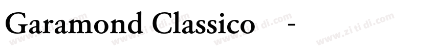 Garamond Classico字体字体转换